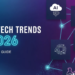 Illustration of future trends in 2026 featuring AI, smart technology, renewable energy, digital innovation, and sustainable living.