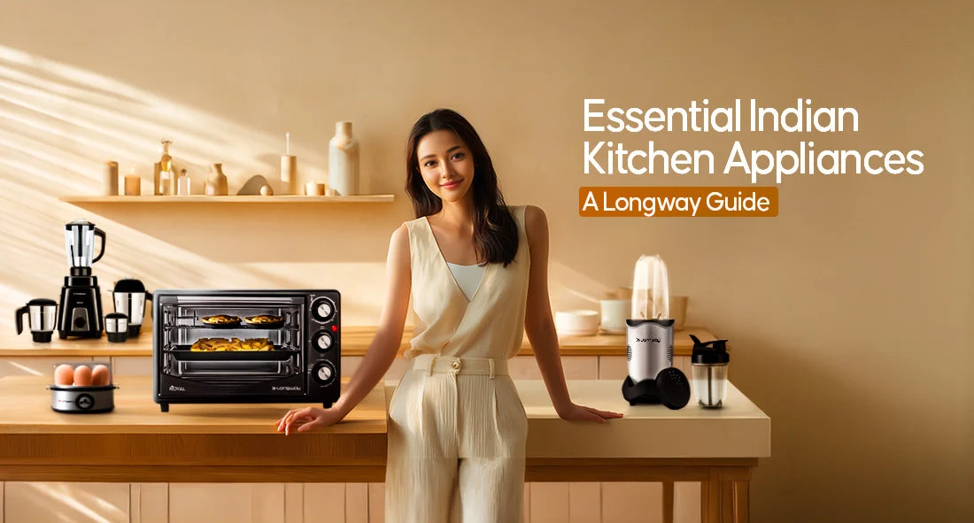 A modern kitchen featuring smart appliances including an air fryer, blender, coffee maker, microwave, refrigerator, and dishwasher in a stylish home.